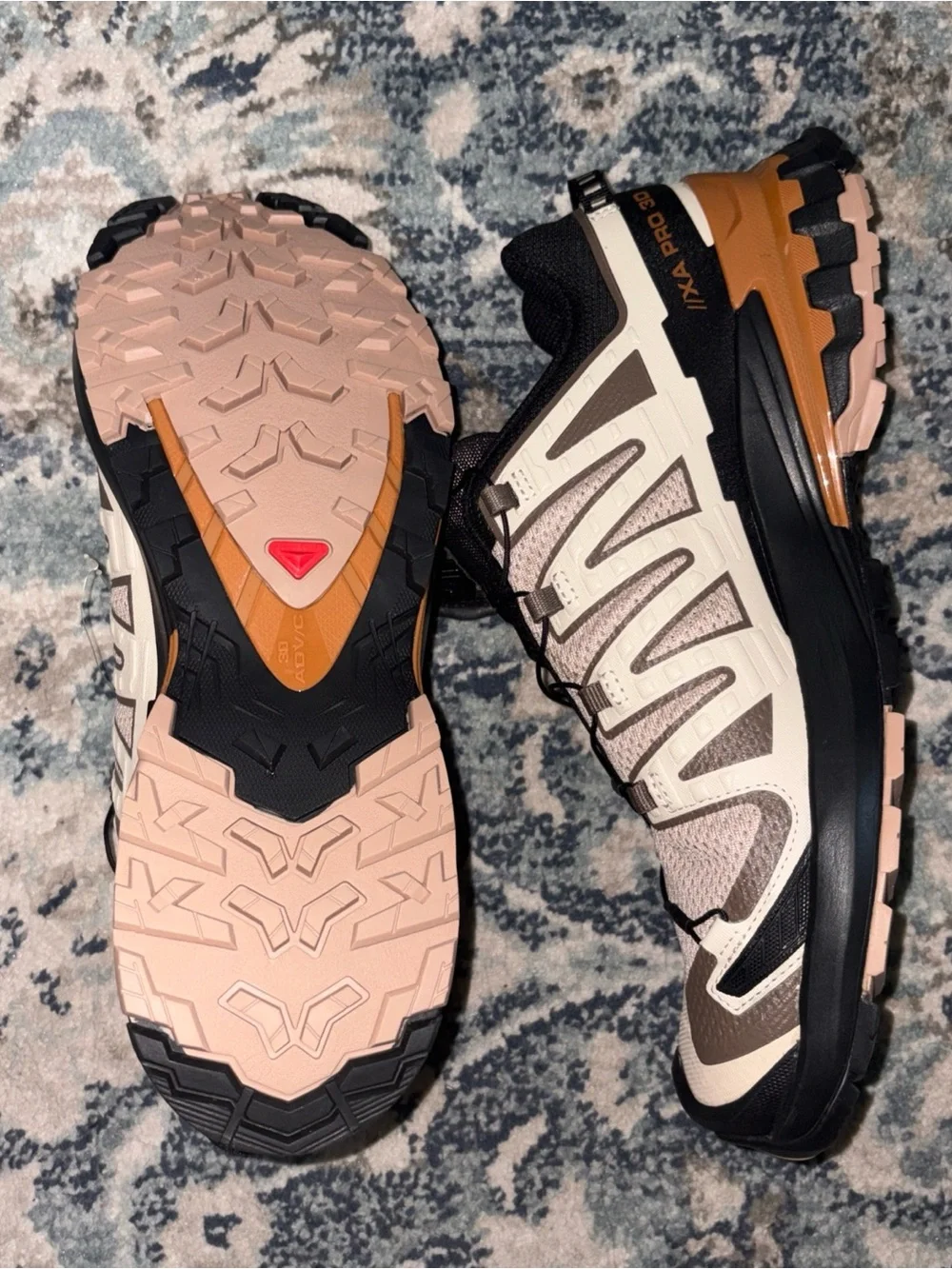 Salomon Women's Trail Running Shoes - Beige/Black Size 12